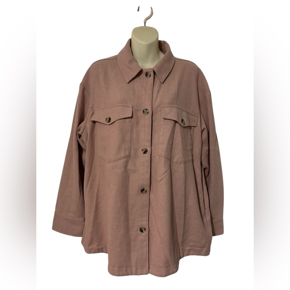 BP. Shacket. Dusty rose colour. Size large. EUC - Picture 1 of 3